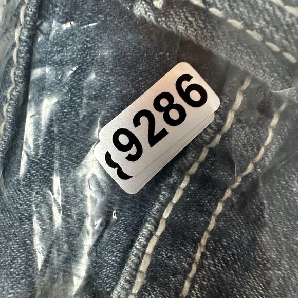 Miss Me Jeans Womens 28 Bootcut Crosses Embellished Thick Stitch Long - Picture 13 of 13